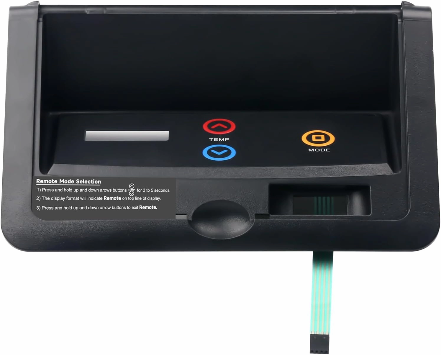009491F Control Bezel with Switch Decal-Membrane Compatible with Raypak Pool Heater Control Panel, Replacement for Model R185B, R265B, R335B, R405B ID Digital Pool Heaters - Black