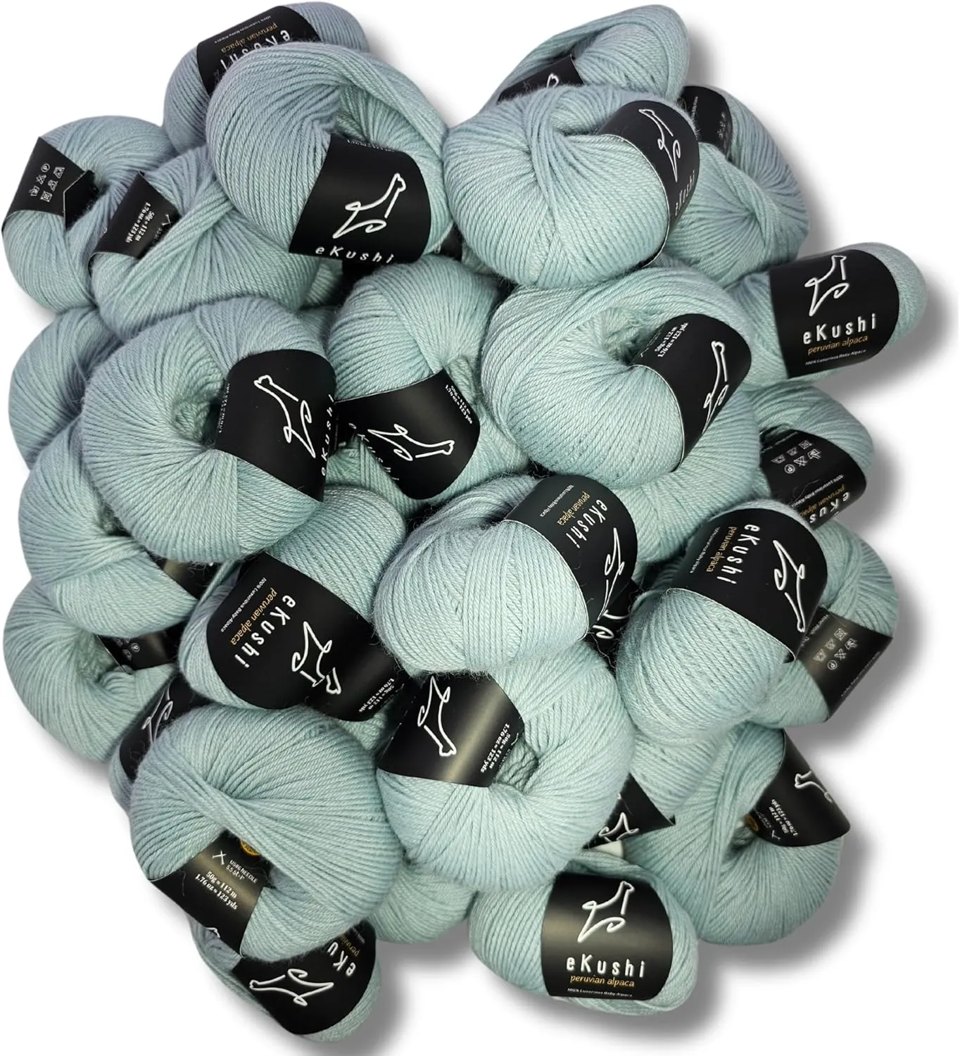 100% Baby Alpaca Yarn for Knitting & Crocheting - Set of 2 Skeins of Premium Yarn DK - Lightweight, Hypoallergenic & Thermal Peru Made - Ideal for Delicate Projects (Baby Blue - AZ081)