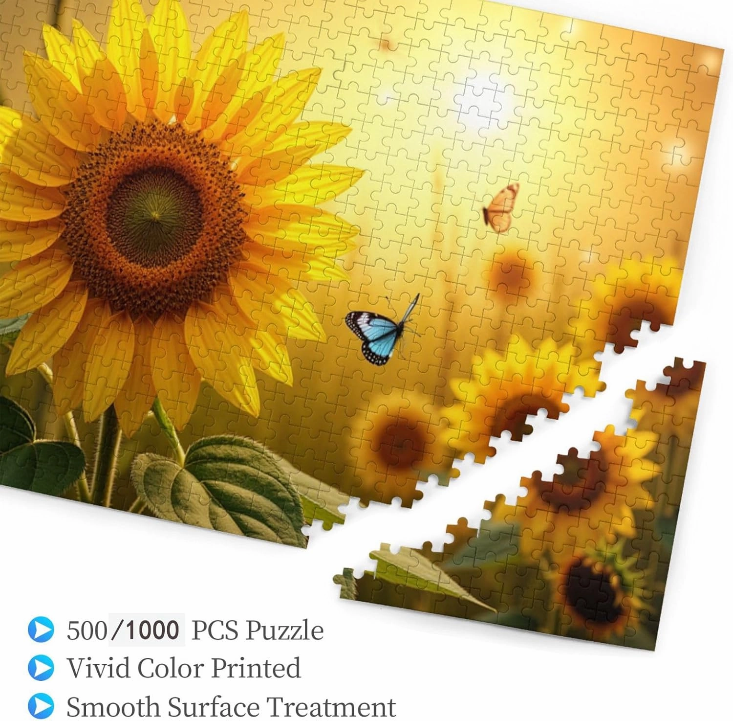 1000 Piece Sunset Train Jigsaw Puzzle Scenic Landscape Puzzle for Adults Challenging Relaxing Activity Beautiful Artwork Great Gift Idea Quality Pieces