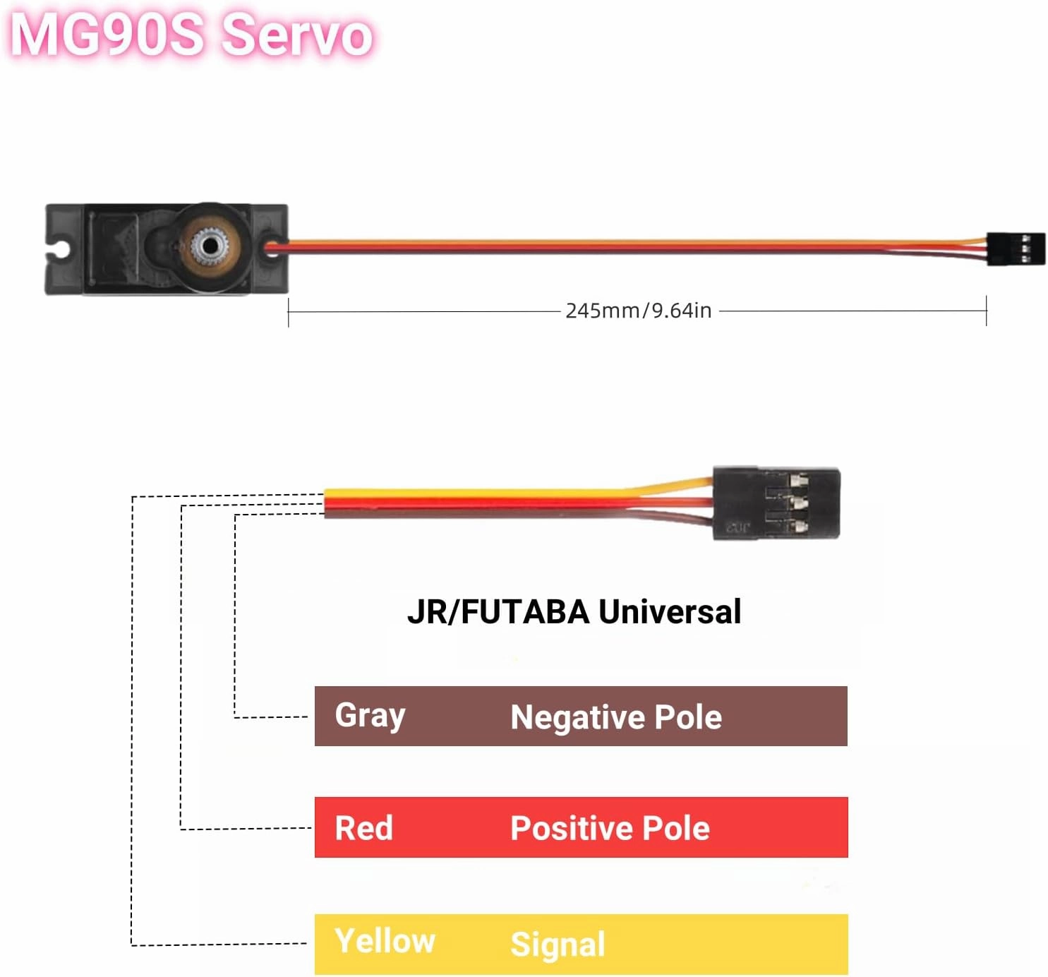 10 Pcs MG90S Servo Motor-Metal Gear 9g Micro Servo for RC Car Robot Helicopter, Mini Servos for Arduino Project(10pcs MG90S)