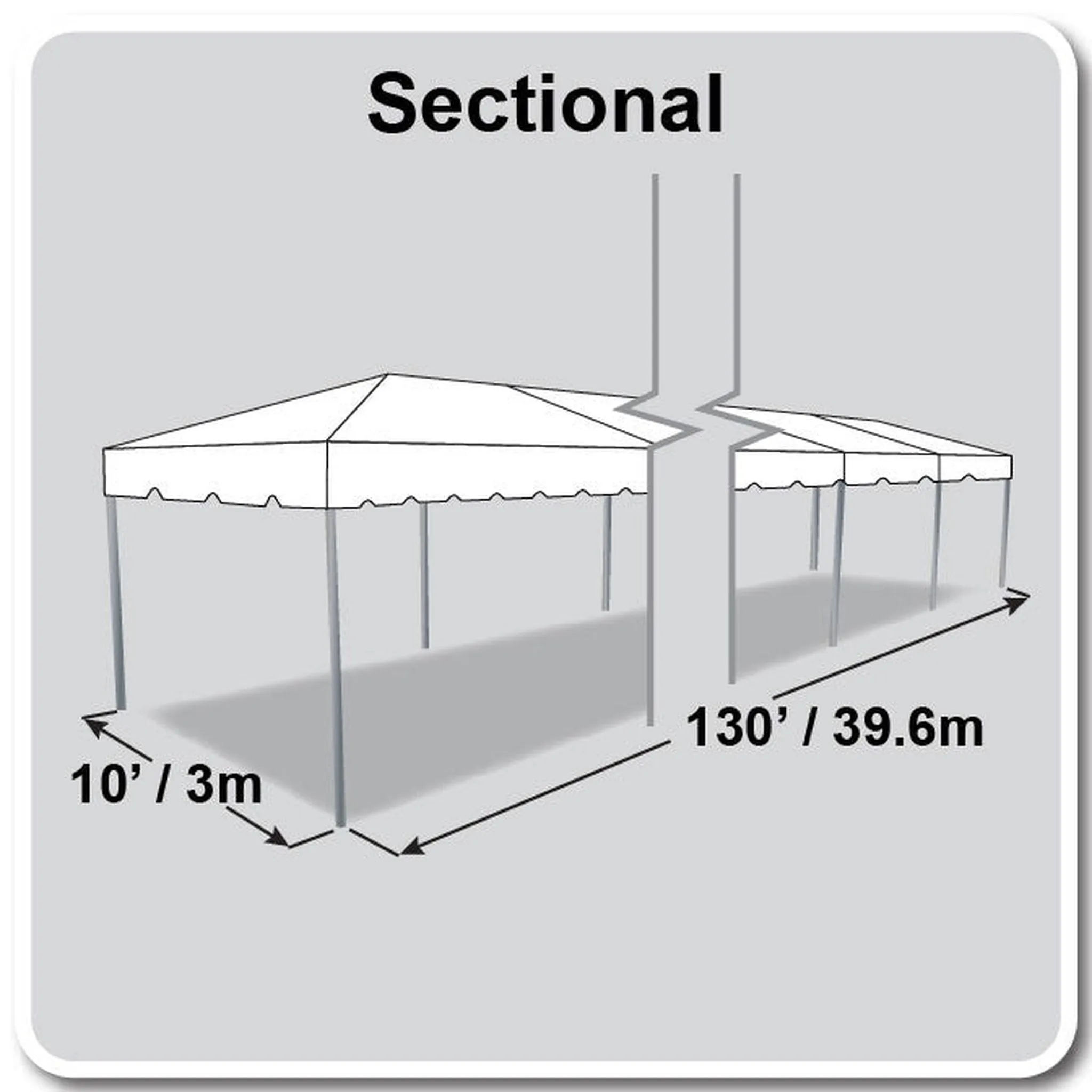 10x130 Classic Series Frame Tent