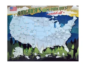11 x 14 America's National Park Quest/Journal/Map/Peakquest/Scratch Off/Hiking Supplies and Accessories/hiking/hiking supplies and accessories
