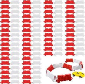 120Pcs RC Car Barrier, RC Drift Race Track Road Barrier, Universal Remote Controlled Car DIY Racing Track Road Barrier RC Car Drift Field Fence Drift Runway Decorative Accessories