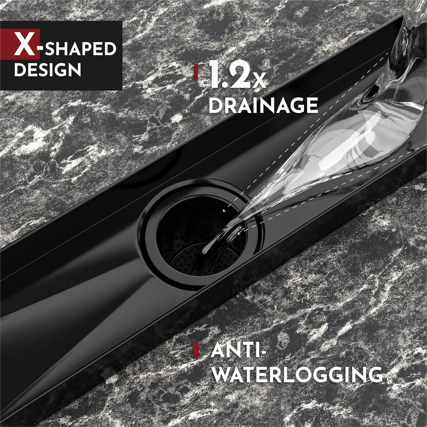 12 Inch Linear Shower Drain Rectangular Floor Drain with Accessories Capsule Pattern Cover Grate Removable SUS304 Stainless Steel CUPC Certified Oil Rubbed Bronze