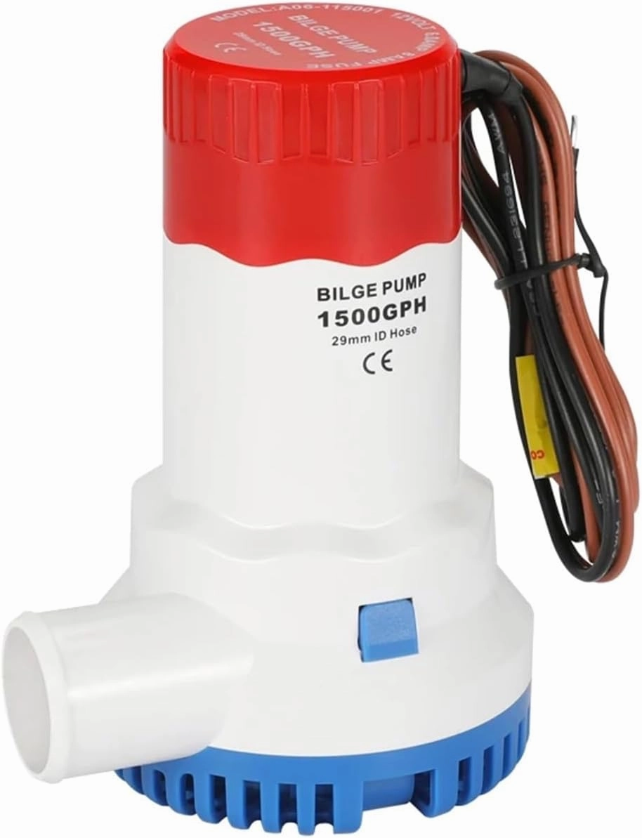 12V 24V 220V 60L/min 1100GPH Bilge Pump Mini Boat Pumps 12 V Submersible Kayak Rule Water 24 Volt Garden Rinse Car Wash Bath(12V,MKBP-G1100)