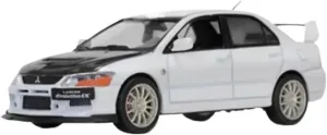 1:43 for Lancer EVO9 Generation IX White Sports Car Racing Model Decorative Ornaments Mini Simulation Toys