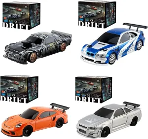 1/43 RC Drift Car for Adults, 2.4G Remote Control Drift Car RC Sports Car, RC Racing Car Drift Mini RC Car Model, Electric RC Racing Drift Car with Lights, Gift -RTR