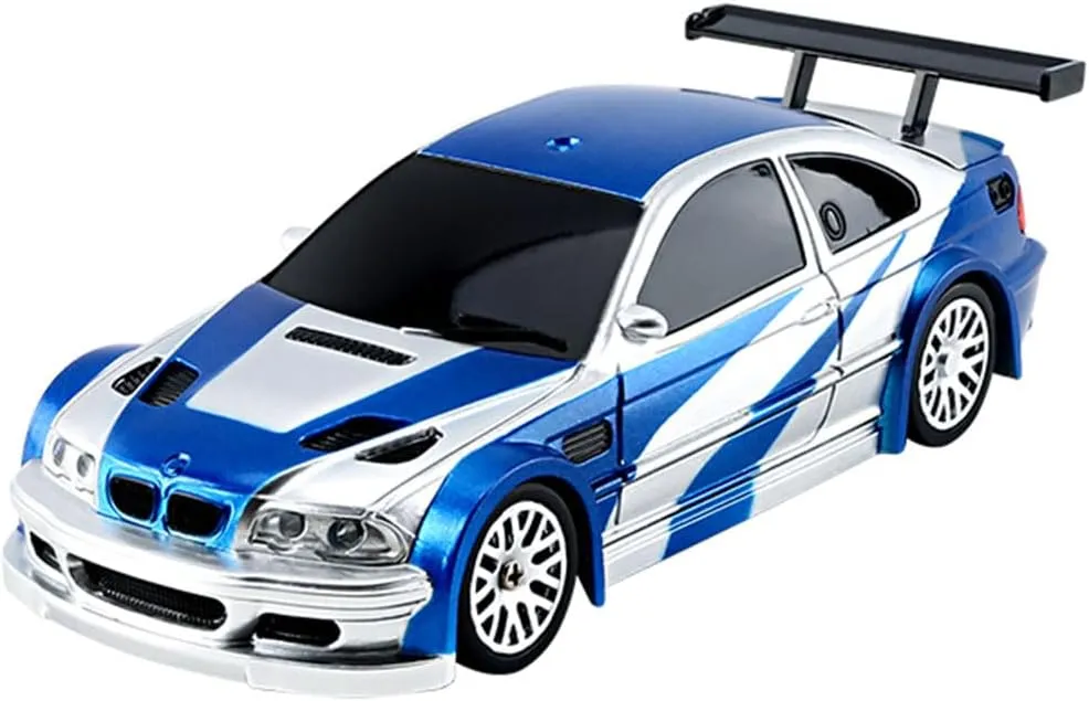 1/43 Scale 4WD Gyro Drift Car, 2.4G Full-Proportion High Speed 15KM/H, RC Electric Mini Racing Car Model, Indoor Mini RC Toys Hobbyist Gift (RTR Version)