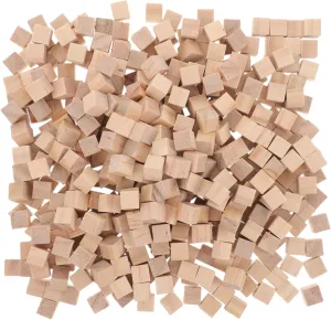 1500pcs Natural Wooden Cubes for Early Education Unfinished Craft Blocks for Boys and Girls Building and for Home and School Use Promotes Imagination and Skill Development
