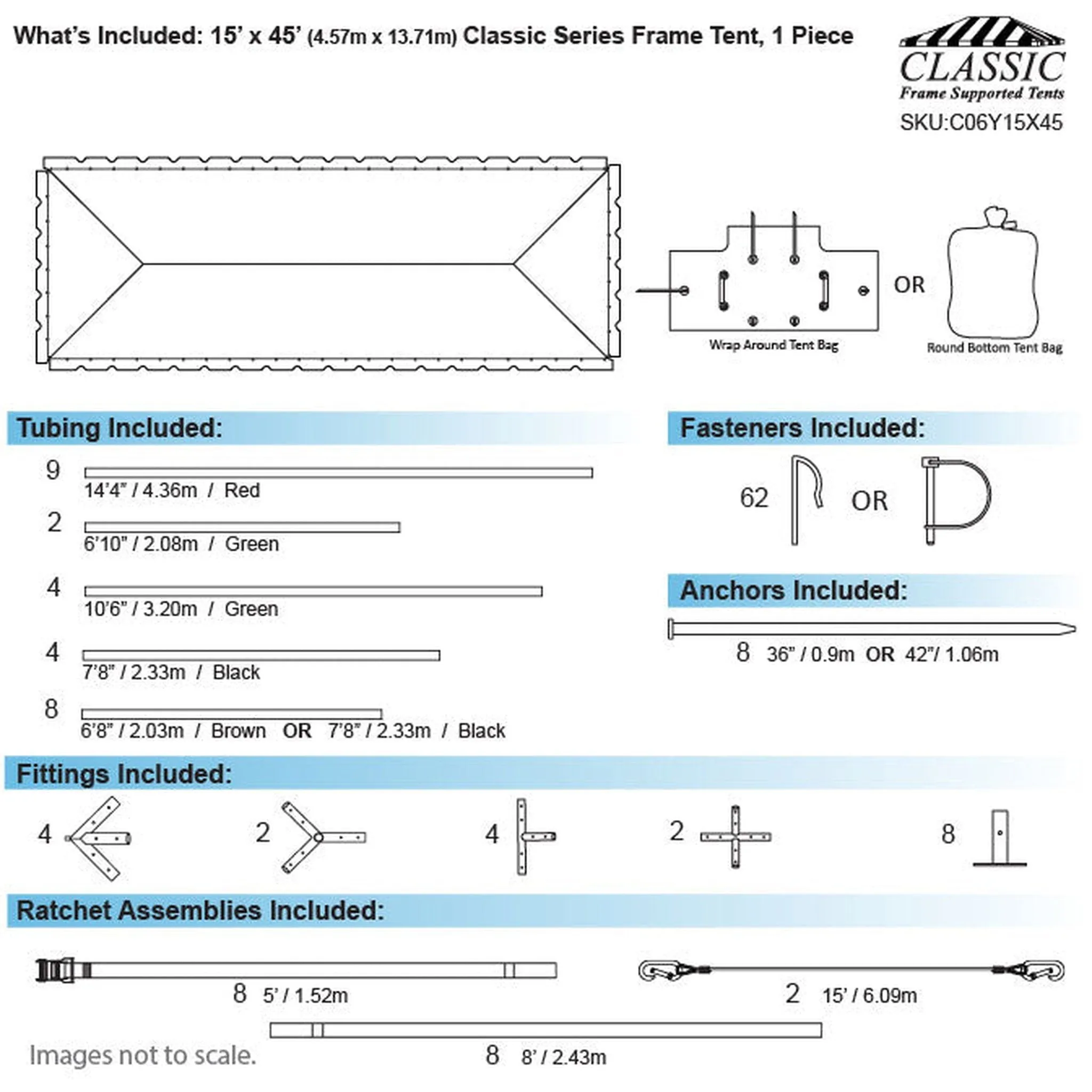 15x45 Classic Series Frame Tent