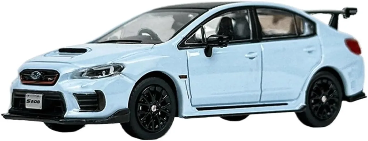 1:64 for Subaru WRX STI S208 Alloy Car Model Collection Display Decoration Souvenir Mini Simulation Toys(Blue)