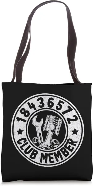 18436572 Club Member Firing Order Big Block Car Guy Garage Tote Bag
