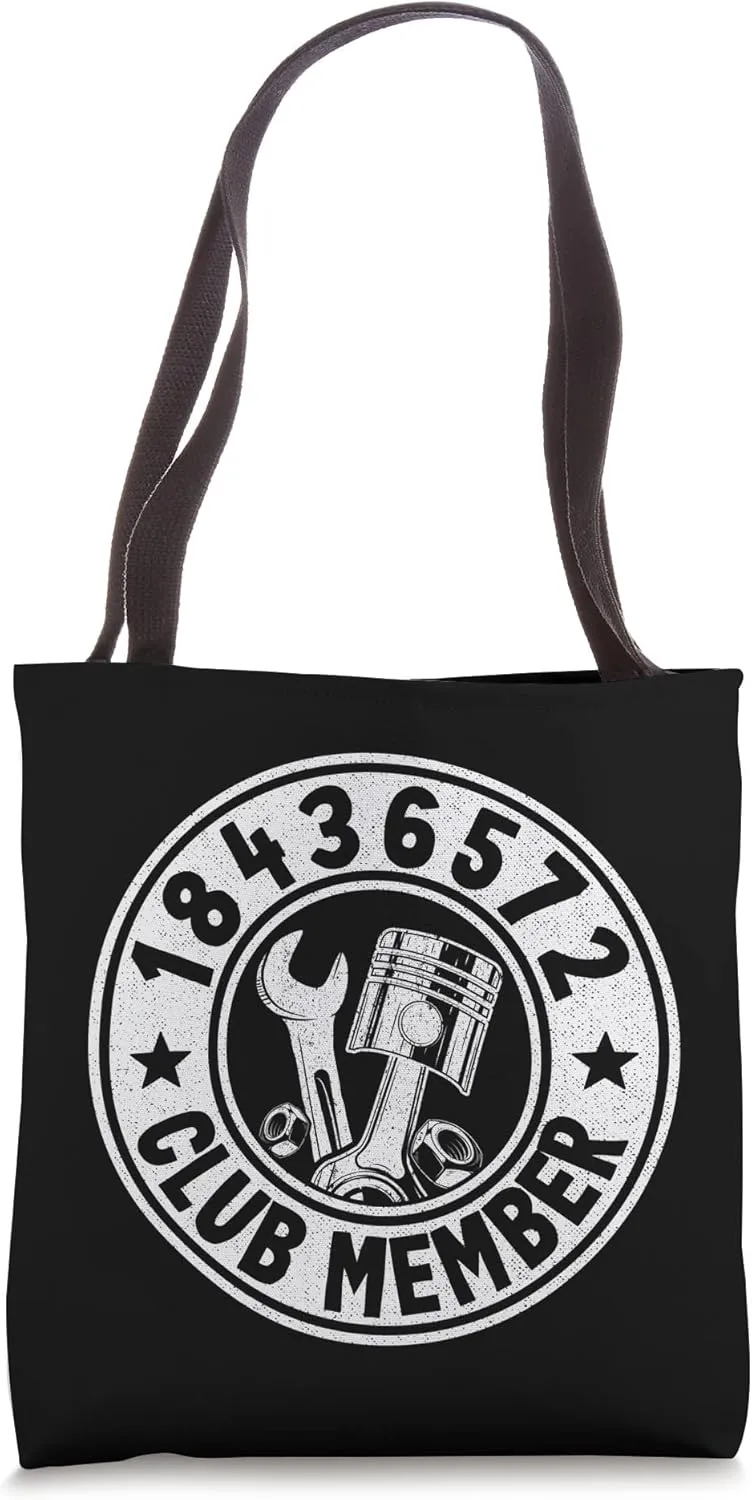 18436572 Club Member Firing Order Big Block Car Guy Garage Tote Bag