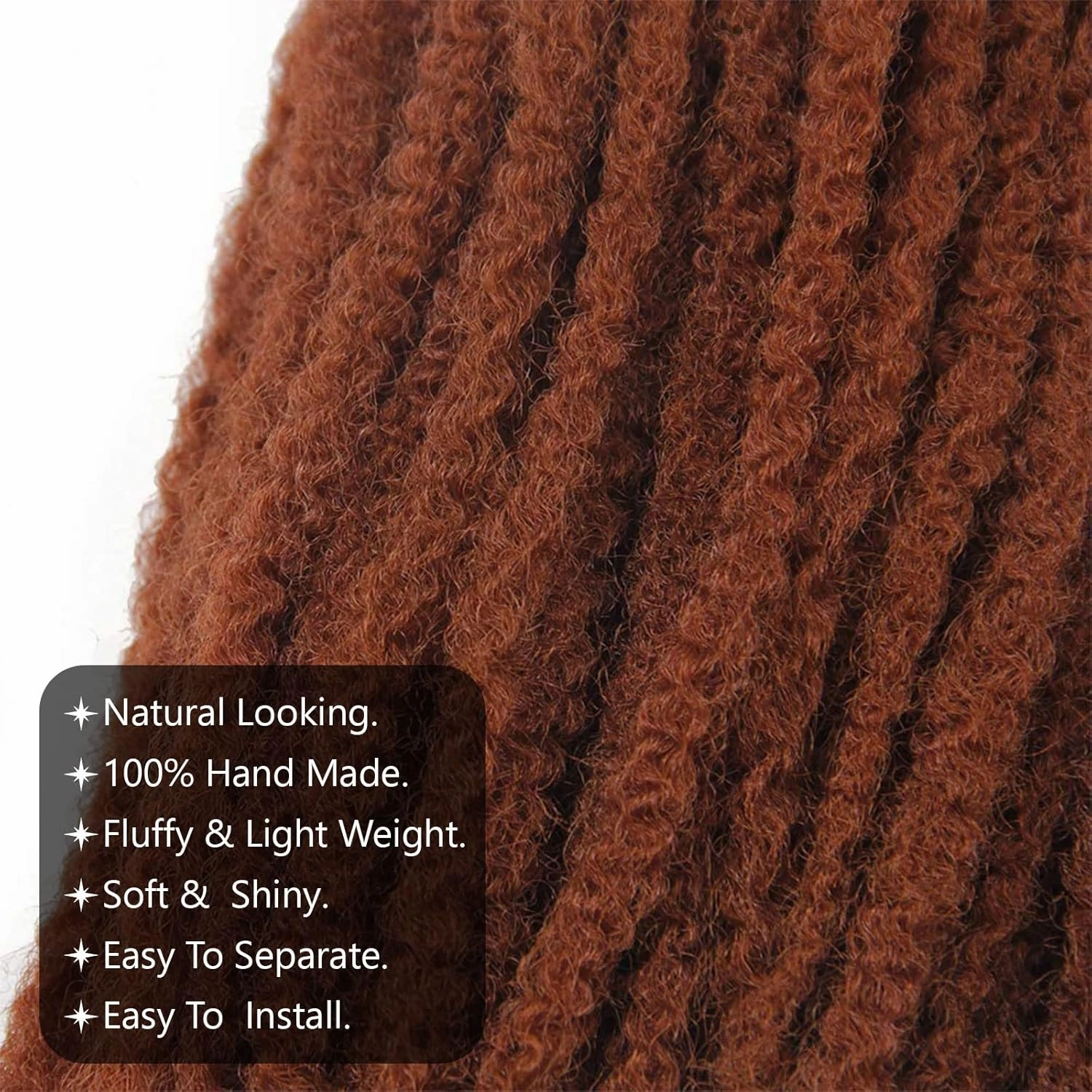 18 Inches Pack of 3 Marley Hair For Faux Locs Soft & Bouncy Cuban Twist Hair Synthetic Kanekalon Kinky Twist Hair For Braiding Crochet Marley Twist Braiding Hair For Black Woman #30
