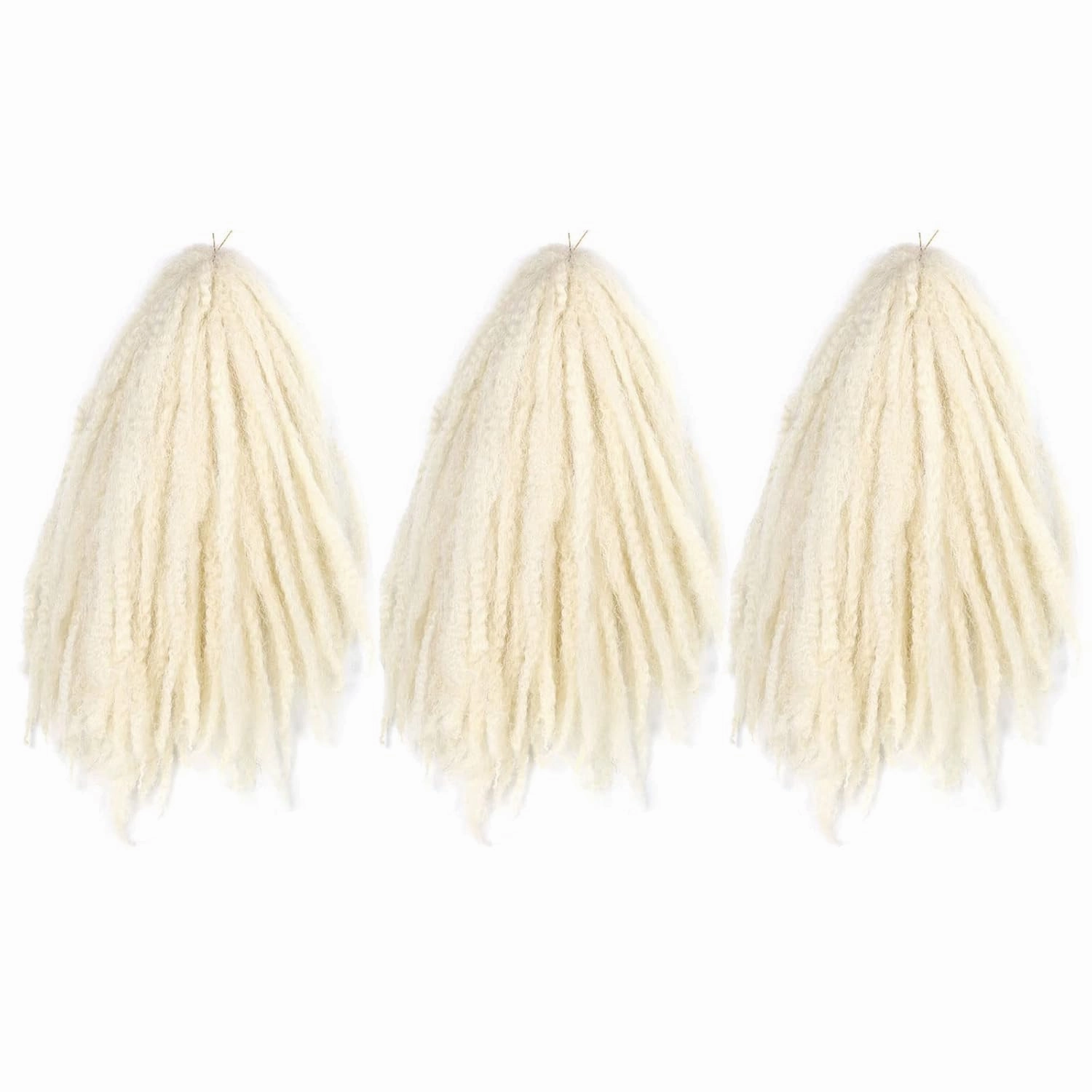 18 Inches Pack of 3 Marley Hair For Faux Locs Soft & Bouncy Cuban Twist Hair Synthetic Kanekalon Kinky Twist Hair For Braiding Crochet Marley Twist Braiding Hair For Black Woman #613