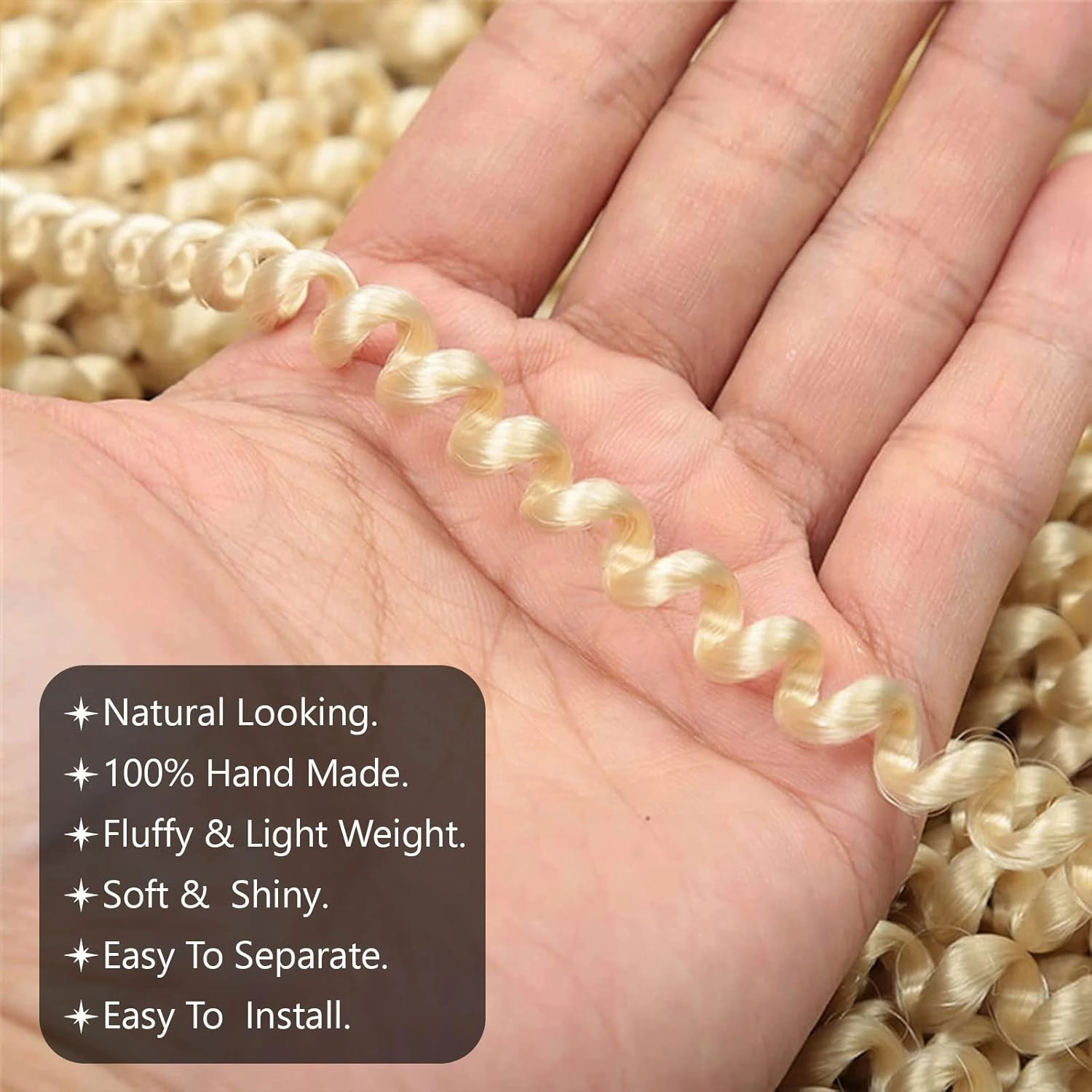 18 Inches Pack of 3 Marley Hair For Faux Locs Soft & Bouncy Cuban Twist Hair Synthetic Kanekalon Kinky Twist Hair For Braiding Crochet Marley Twist Braiding Hair For Black Woman #613