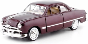 1949 Ford Coupe, Burgundy - Motormax Premium American 73213 - 1/24 Scale Diecast Model Car,unisex-children