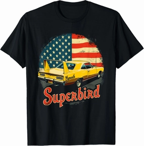 1970 Plymouth Superbird Vintage Classic car American Flag T-Shirt
