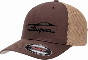 1992-02 Supra Sports Car Classic Outline Design Flexfit 6511 Trucker Mesh Fitted Cap