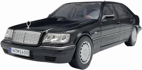 1:18 for 1990 S600 W140 Tiger Head Ben Classic Alloy Car Model Simulation Collection Ornament Mini Simulation Toys(Black)