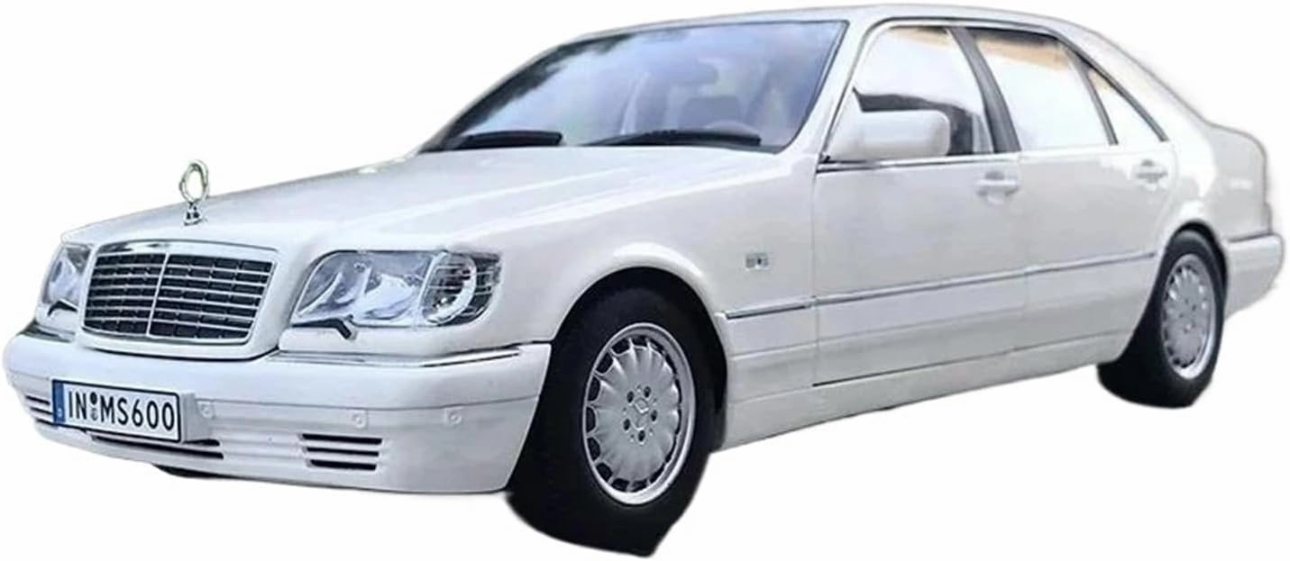 1:18 for 1990 S600 W140 Tiger Head Ben Classic Alloy Car Model Simulation Collection Ornament Mini Simulation Toys(Black)