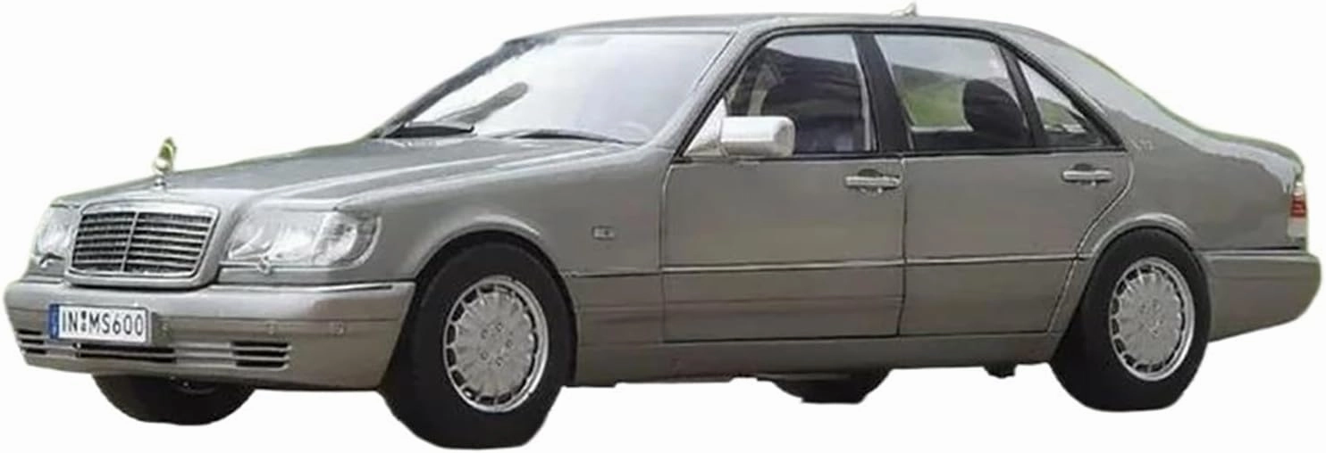 1:18 for 1990 S600 W140 Tiger Head Ben Classic Alloy Car Model Simulation Collection Ornament Mini Simulation Toys(Black)