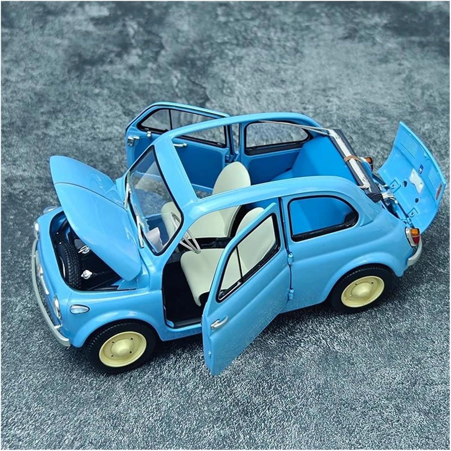 1 18 for Fiat Nuova 500 Classic Car Model Metal Static Decoration Diecast Vehicle Models Private Collection Simulation Vehicle Playset(Green)