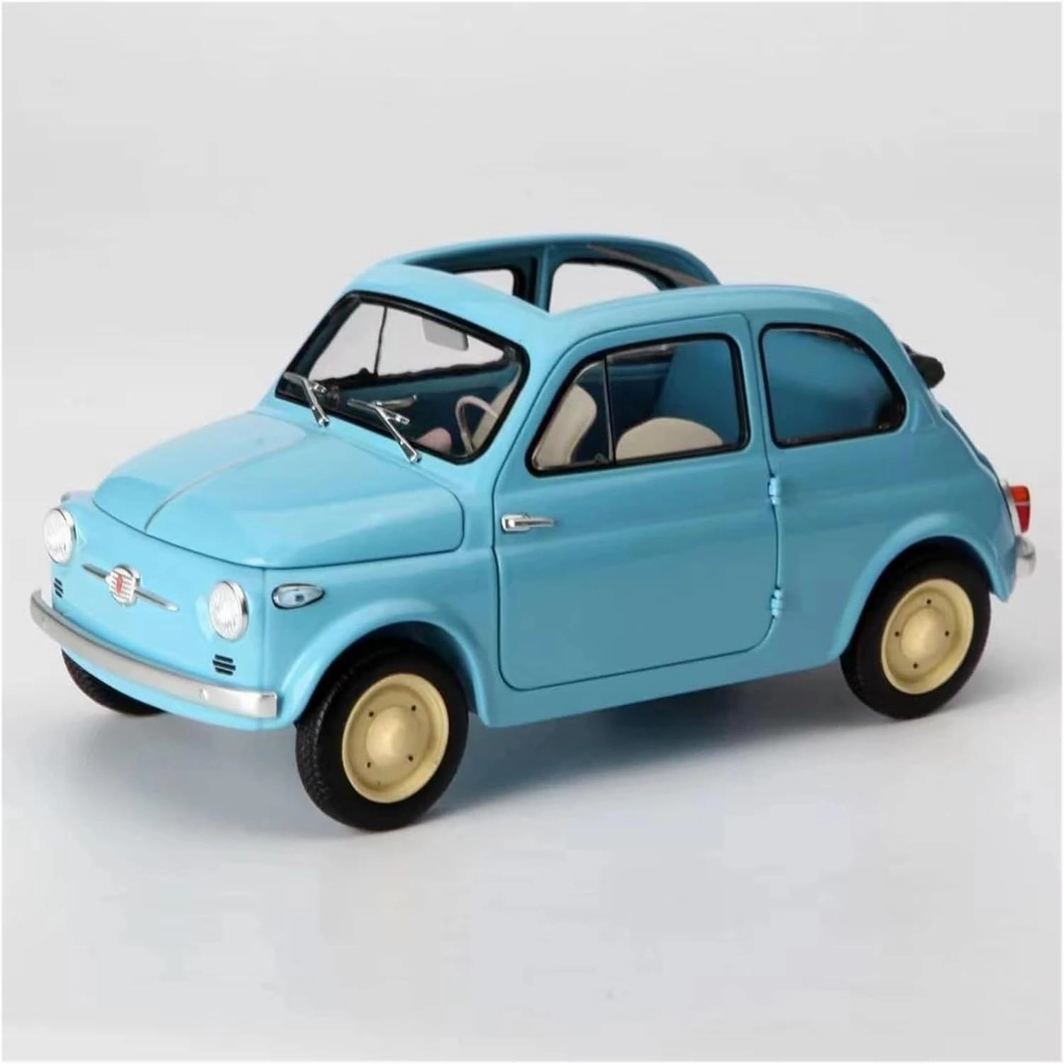 1 18 for Fiat Nuova 500 Classic Car Model Metal Static Decoration Diecast Vehicle Models Private Collection Simulation Vehicle Playset(Green)