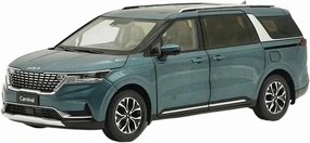 1：18 for Kia Carnival Business Vehicle 2022 MPV Alloy Car Model Collection Souvenir Mini Simulation Toys(Blue)