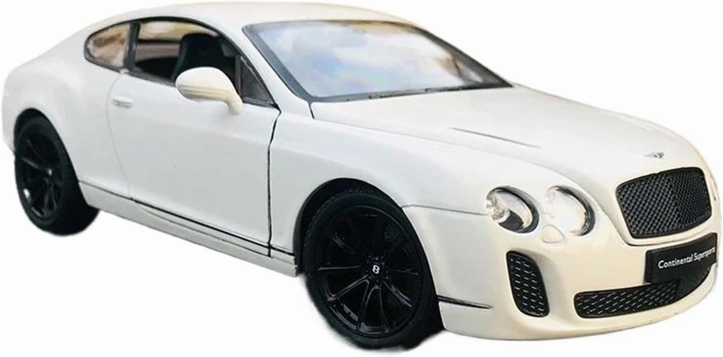 1：24 for Bentley Continental Supersports GT Simulation Alloy Car Model Hobby Collection Souvenirs Mini Simulation Toys(White)