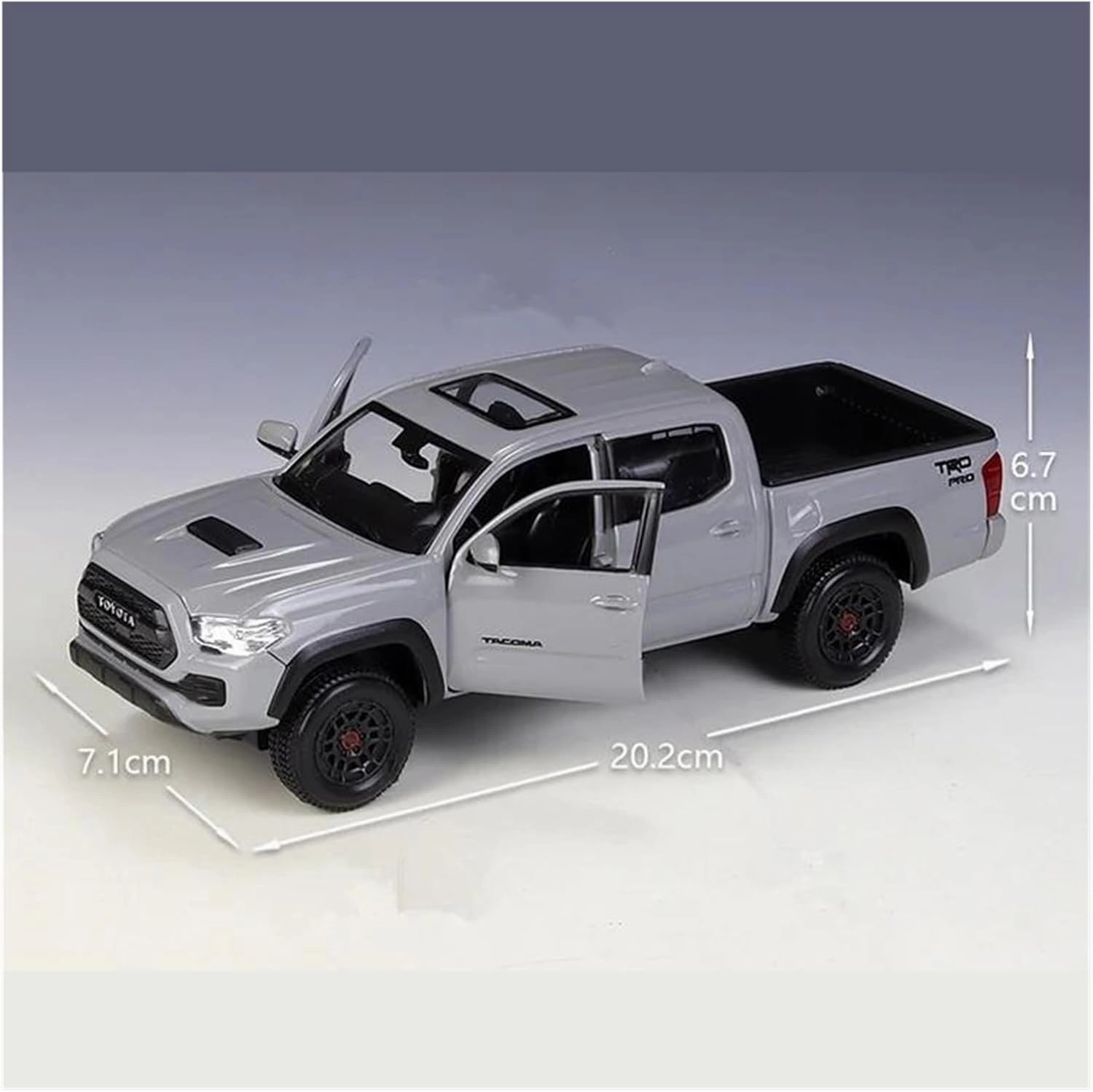1:27 for Toyota Tacoma TRD PRO Pickup Alloy Car Model Diecast Metal Toy Off-Road Vehicles Car Model Gift Simulation Vehicle Playset(Orange)