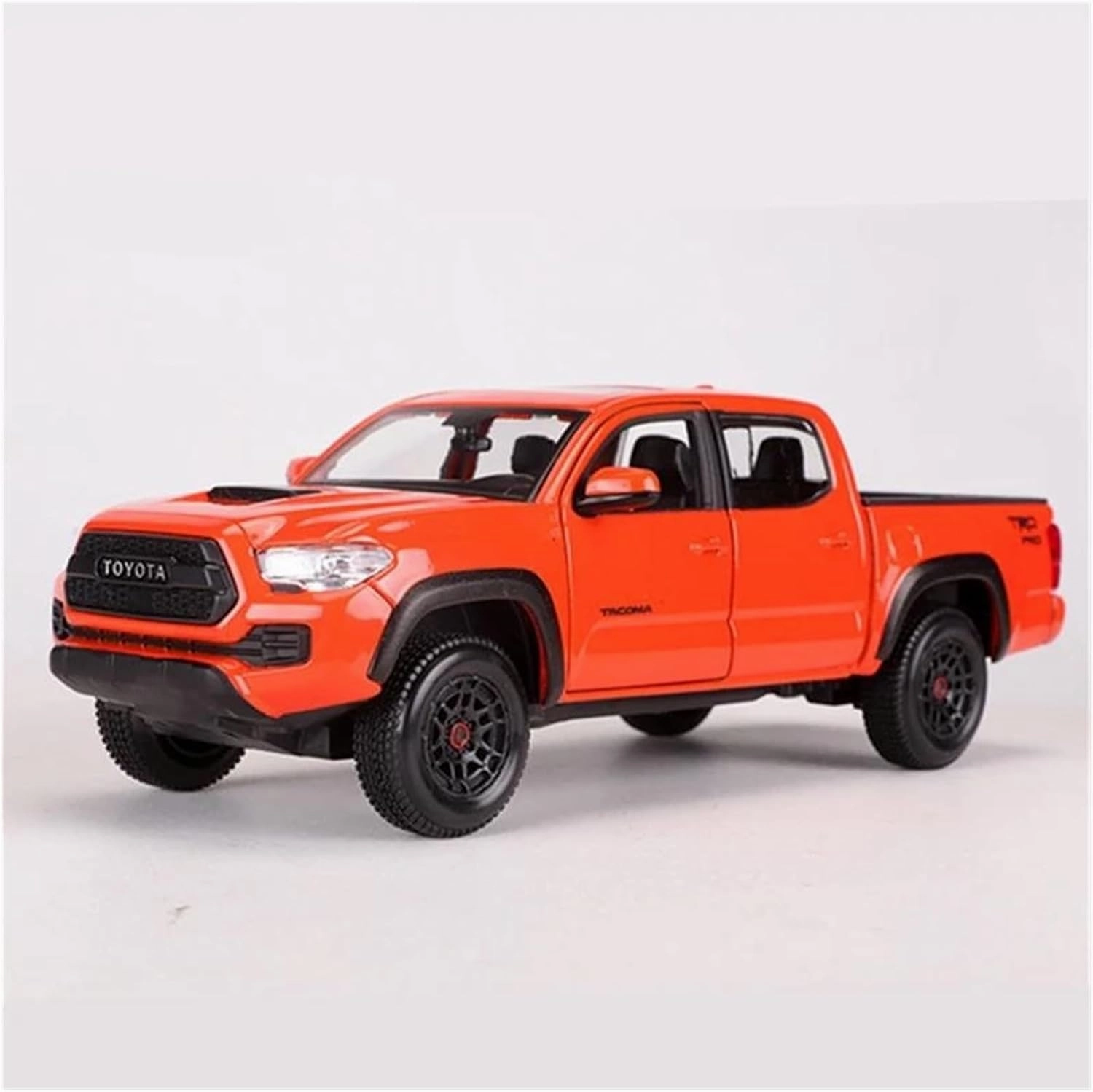 1:27 for Toyota Tacoma TRD PRO Pickup Alloy Car Model Diecast Metal Toy Off-Road Vehicles Car Model Gift Simulation Vehicle Playset(Orange)
