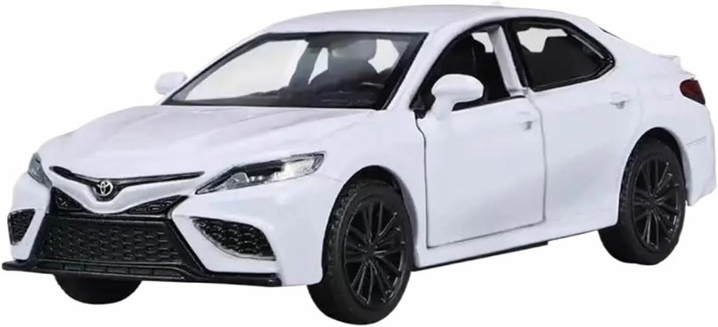 1:36 for Toyota Camry Alloy Car Model Simulation Diecasts Metal Vehicles Collection Souvenir Mini Simulation Toys(White)