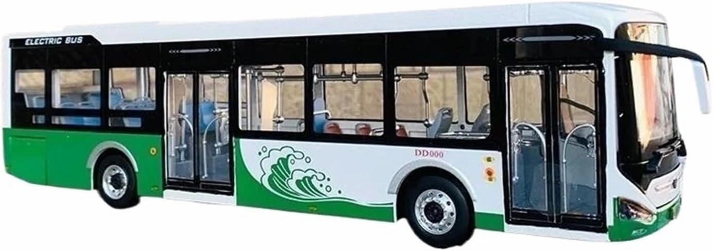 1:42 for Zhongtong Bus LCK6126EVGRA1 Alloy Car Model Artwork Souvenir for Collection and Display Mini Simulation Toys(White)