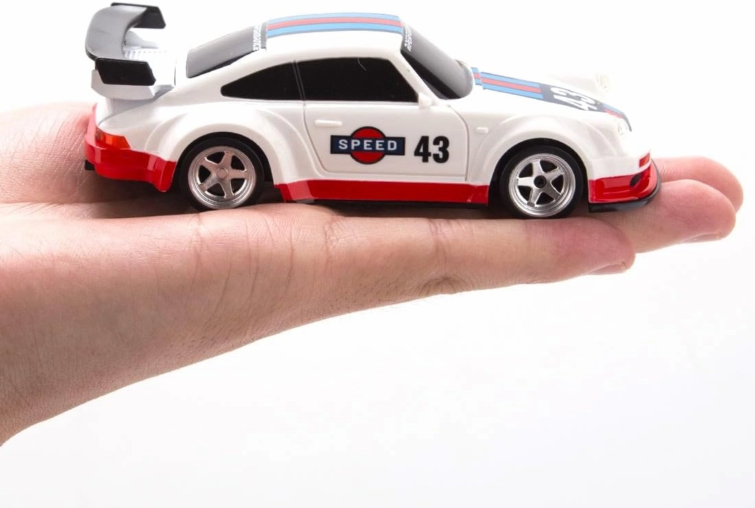1/43 4WD Mini RC Drift Car with Gyro, 15 KM/H High Speed Sports Vehicle, 2.4G Full-Proportional Mini Electric RC Racing Car Model with LED Lights