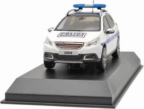 1:43 for Peugeot Police White Diecast Model Cars Limited Auto Hobby Collection
