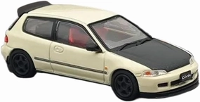 1:64 for Honda Civic EG6 White Diecast Alloy Car Model Limited Decoration Ornaments Mini Simulation Toys
