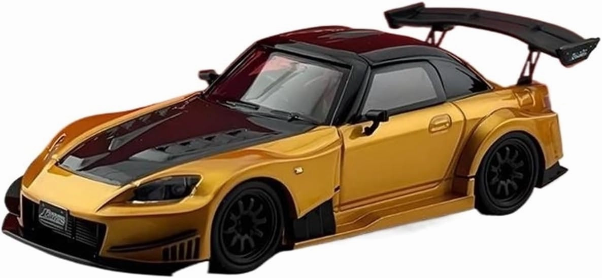 1:64 for Honda S2000 Simulation Alloy Car Model Multifunctional Decorative Souvenirs Mini Simulation Toys(Yellow)