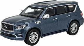 1:64 for Infiniti QX80 Alloy Car Model Collection Display Decoration Souvenir Mini Simulation Toys(Blue)