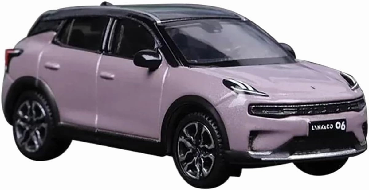 1:64 for Lynk & Co 06 Simulation Alloy Car Fingertip Model Collection Souvenir Ornaments Mini Simulation Toys(Pink)