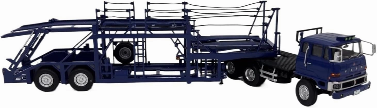 1:64 for Mitsubishi Fuso FV High Cab Tractors W Transport Trailer Set Diecast Mini Car Mini Simulation Toys(White)