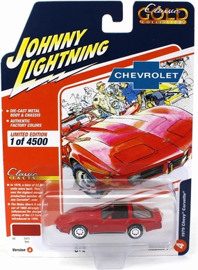 1/64 Johnny Lightning Classic Gold 1A - 1979 Chevrolet Corvette, Red JLCG031-A4