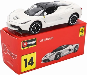 1:64 Scale Fe rrari Series Model Collection Race Diecast Metal Model Car (Laferrari White)