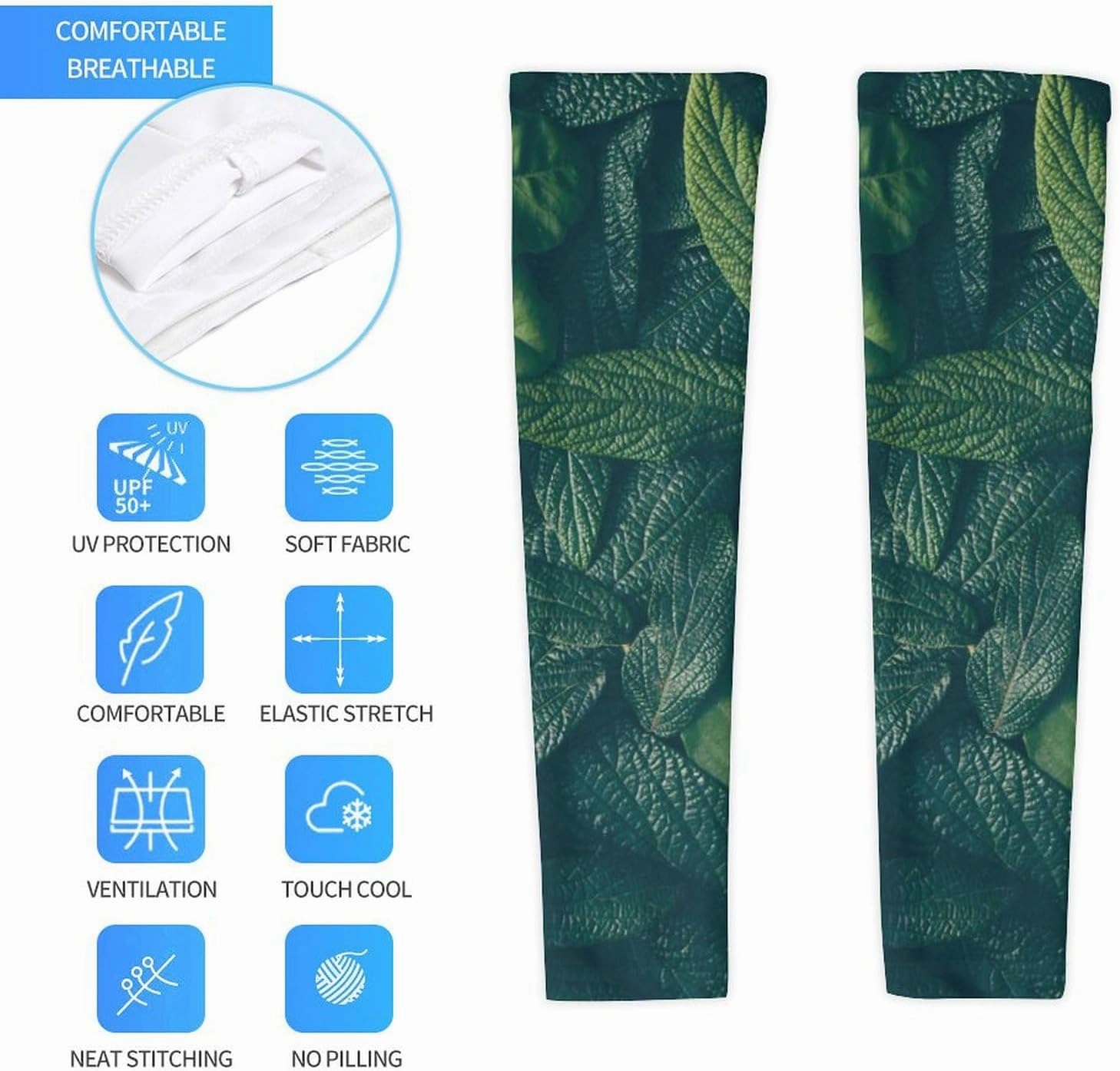 1 Pair Cooling Sports Arm Sleeves Warmer Cover Uv Sun Protection S-2XL