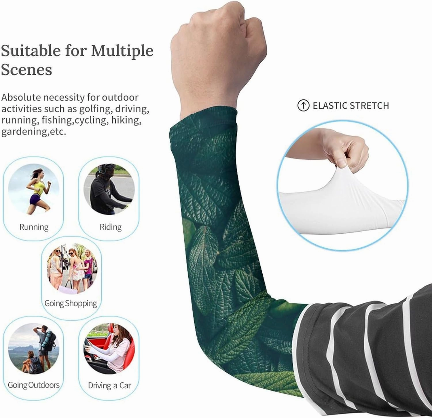 1 Pair Cooling Sports Arm Sleeves Warmer Cover Uv Sun Protection S-2XL