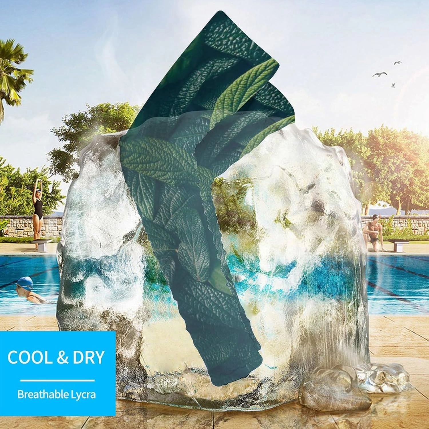 1 Pair Cooling Sports Arm Sleeves Warmer Cover Uv Sun Protection S-2XL