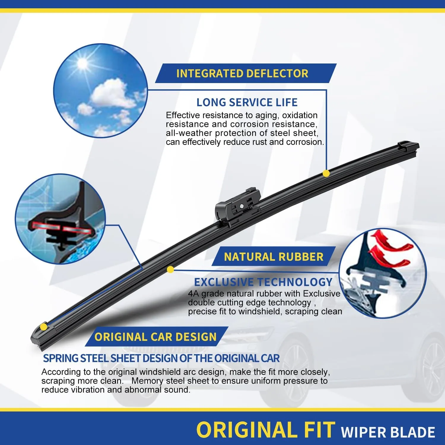 2 Wipers Factory Replacement For 2014-2018 Chevrolet Silverado GMC Sierra Original Equipment Windshield Wiper Blades Set - 22" 22" Top Lock (Set of 2) Not for J HOOK
