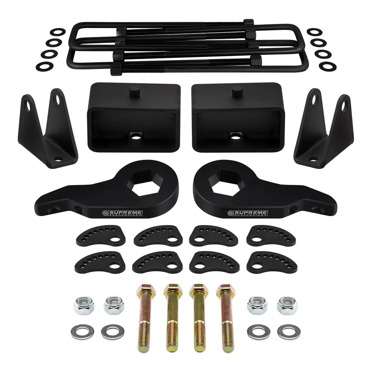 2001-2010 Chevrolet Silverado 3500 Full Lift Kit Includes Camber/Caster Alignment Kit   Shock Extenders