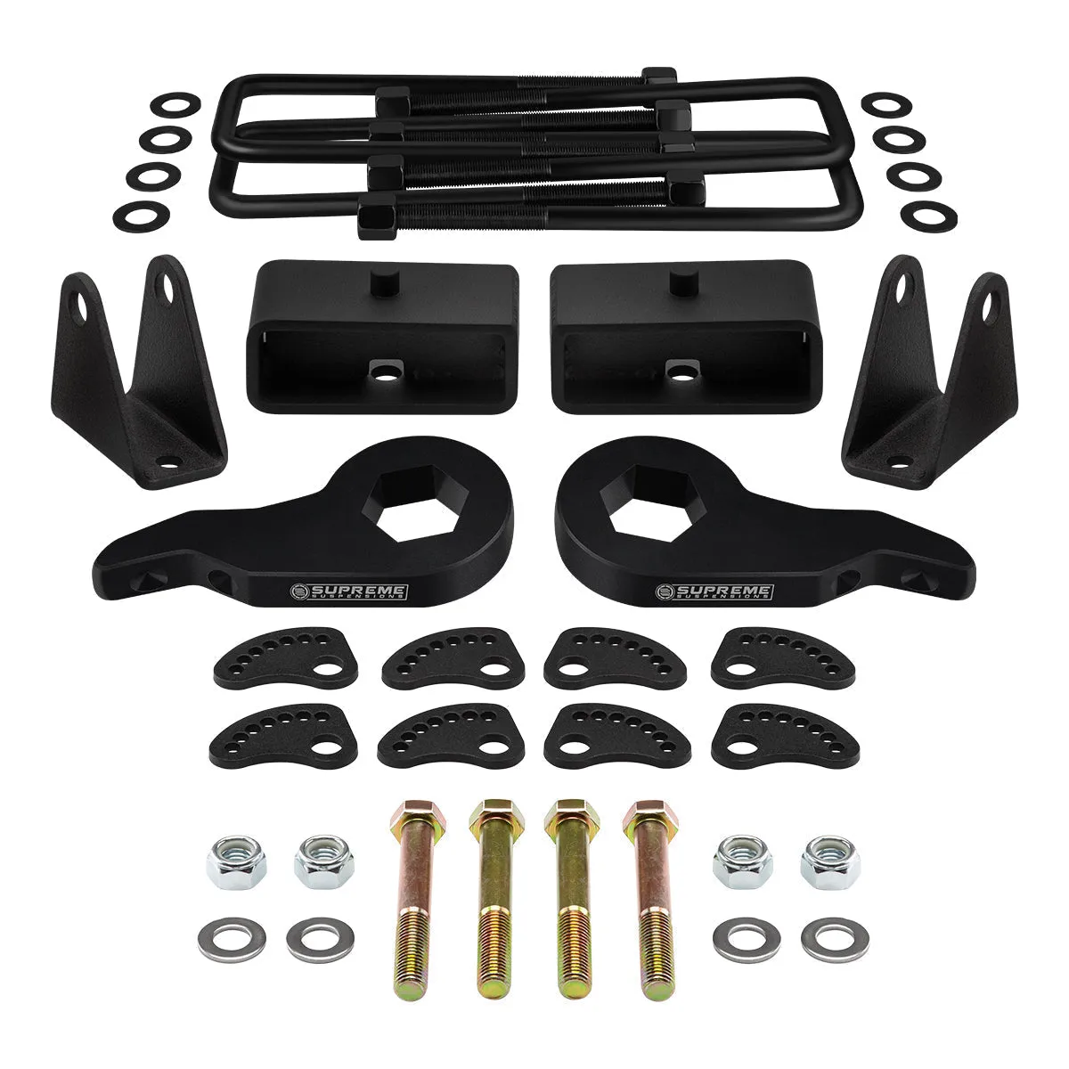 2001-2010 Chevrolet Silverado 3500 Full Lift Kit Includes Camber/Caster Alignment Kit   Shock Extenders