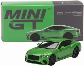 2022 Bentley Continental GT Speed Apple Green Met. Limited Edition to 1200 Pieces Worldwide 1/64 Diecast Model Car by True Scale Miniatures MGT00473